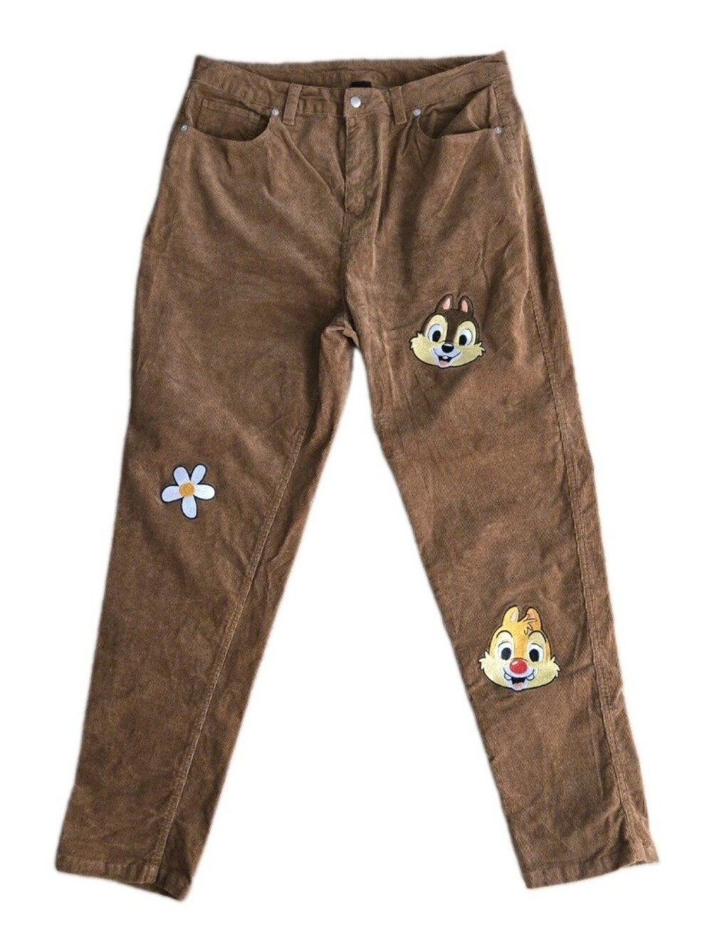 Disney Chip 'N' Dale Embroidered Corduroy Mom Jeans Size 15